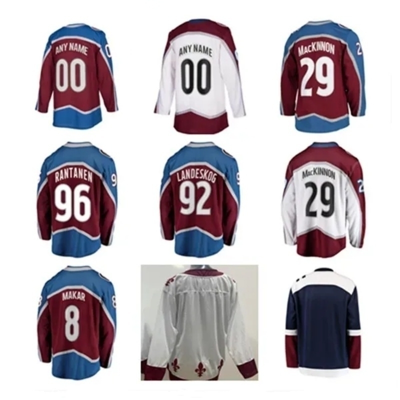 Nathan MacKinnon Colorado Avalanches Hockey Jersey Josh Manson Ivan Joel Kiviranta Sam Malinski Devon Toews Parker Kelly Miles Wood Cale Makar Mikko R
