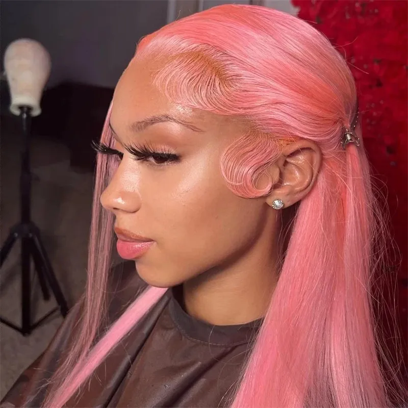 13x4 Reddish Brown Body Wave Hair HD Lace Front Wig 32 Inch Water Wave Lace Frontal Look Like Human Hair Wig 280Density For Women PrePlucked Naturally