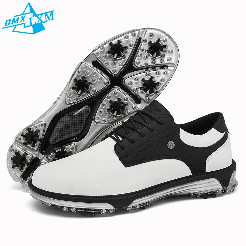 LiXingMing Men Golf Shoes Large Size To 48# Waterproof Cleats Sport Teenager Training Competition Sneakers 241118
