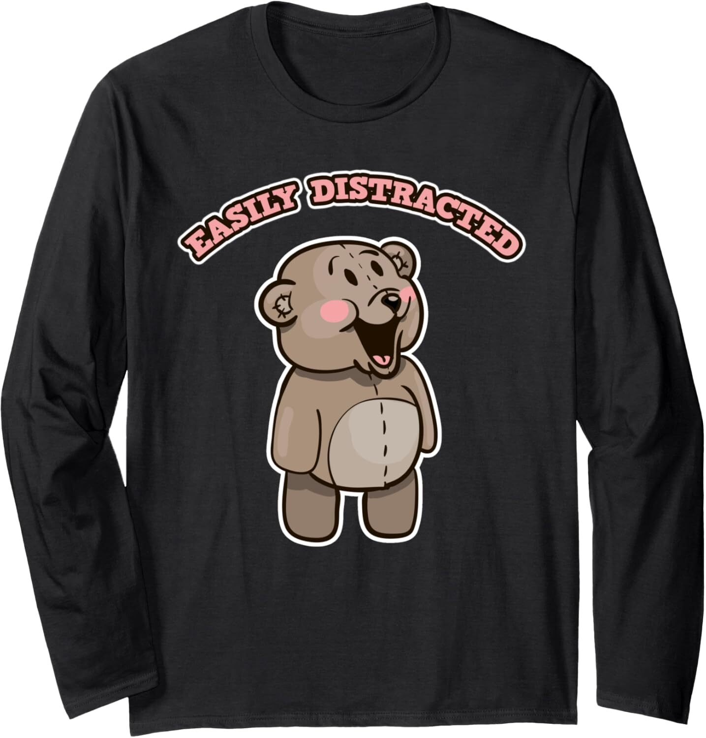 Long Sleeve Shirts for Men sweatshirt Easily Distracted By Mandolin Player Funny Cute Bear Long Sleeve T-Shirt T shirt Tee Streetwear Casual tops clot