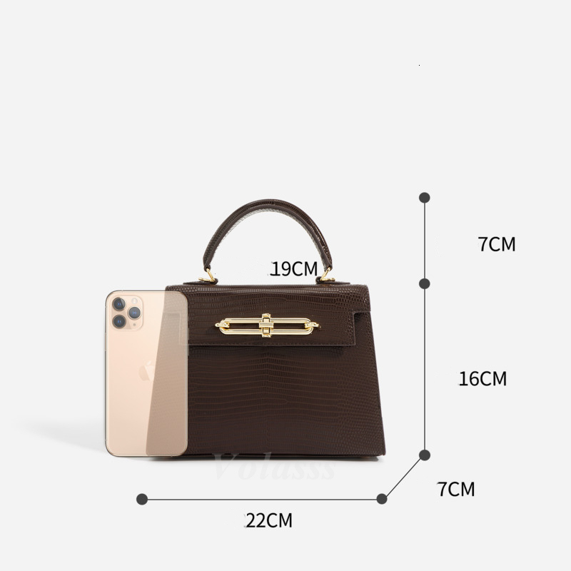 New Cowhide Women's Mini Handbag Versatile Genuine Leather Shoulder Lizard Pattern Commuting Crossbody Bags Genuine Leather BagVoyage