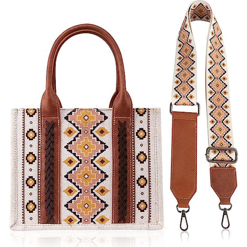 New Bohemian style women's printed tote bag, personalized trend, large capacity crossbody bag
