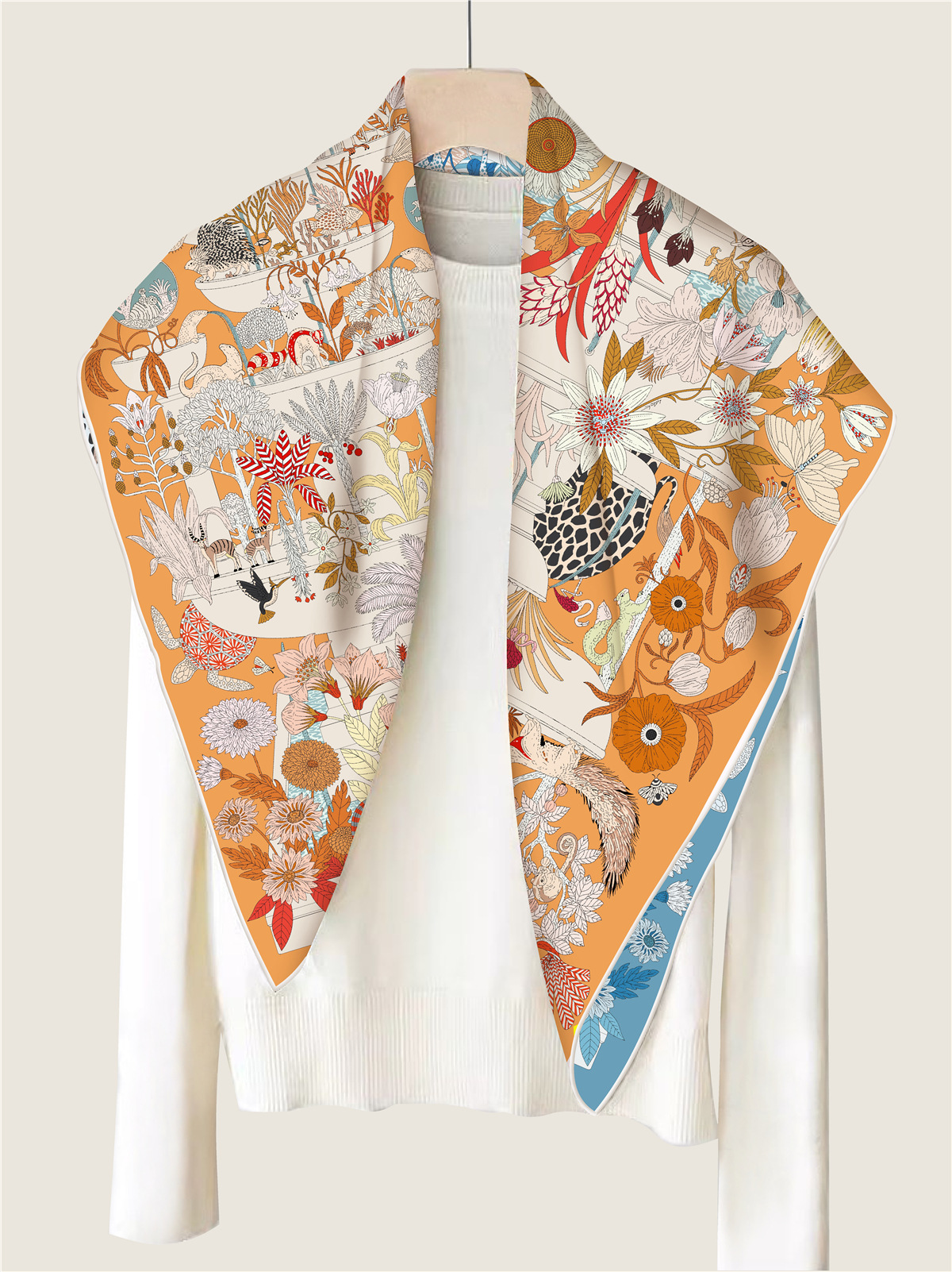 Two Sided Twill Scarf 90cm Women Rolled Edge 90 Silk Scarfs Shawls Square Lady Bandanas Handmade Hair Foulard Femme Bag Bandana Christmas gifts