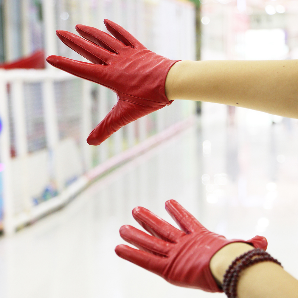 Women Genuine Leather Gloves Men's glove Unlined touch Sheepskin Glove thin Breathable soft Fashion Female Driving gloves Accept customize
