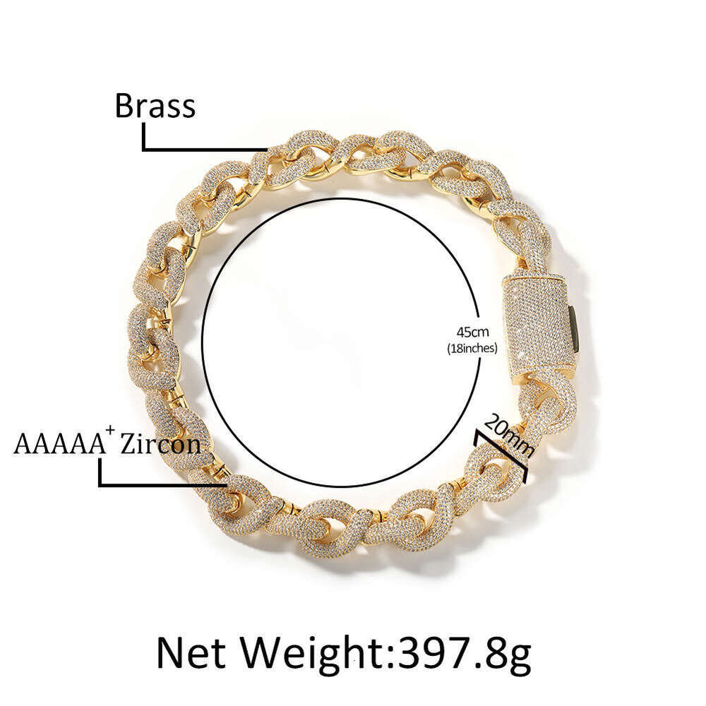 Wholesale 10K 14K Solid Real Gold 8MM Cuban Link Chain Bracelet Iced Out Hip Hop Moissanite Necklace Fine Jewelry Men Women N24