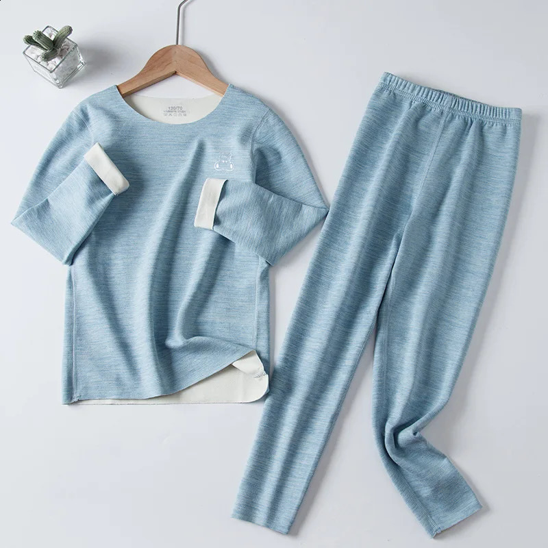 Autumn Baby Underwear Childrens Clothing Set Seamless Pajamas Boys and Girls Pajama Set Winter Youth Clothing 241118