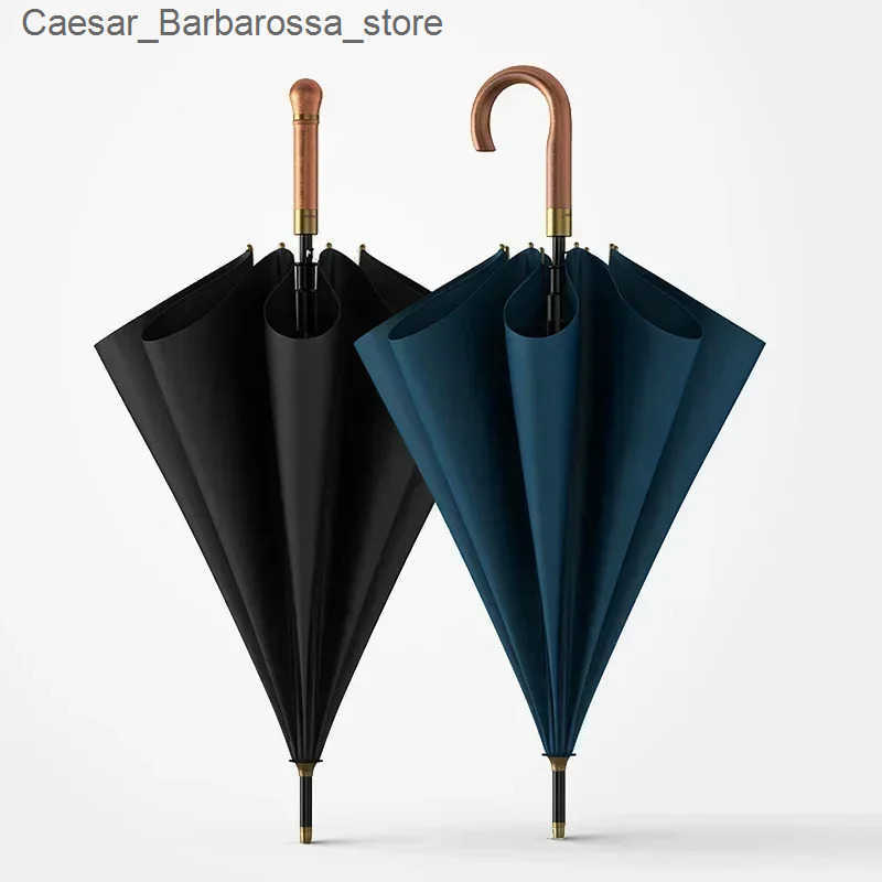 Umbrellas OLYCAT New Wooden Long Umbrella Men Business Vintage Big Golf Umbrellas Wind Resistant Simple Outdoor Travel Umbrella Rain Women J241118