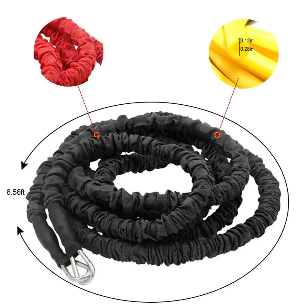 2-5m resistance band bungee jumping fitness speed coaching machine for agile running training sprint training latex gym rope exercise equipment 241118