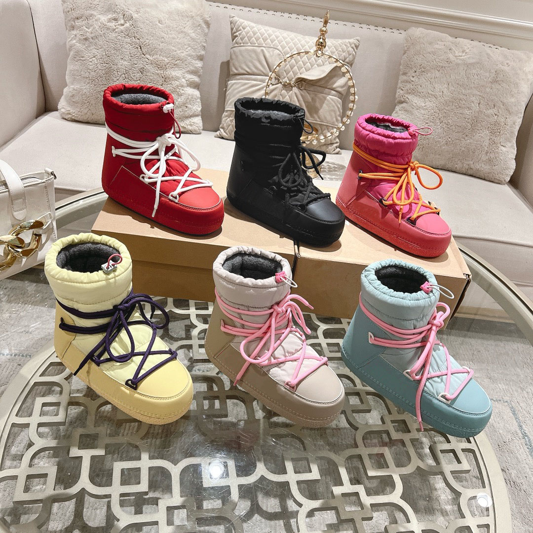 New Winter Round Toe Lace-up Short Womens Platform Designer Knight Boots Women Shoes 903