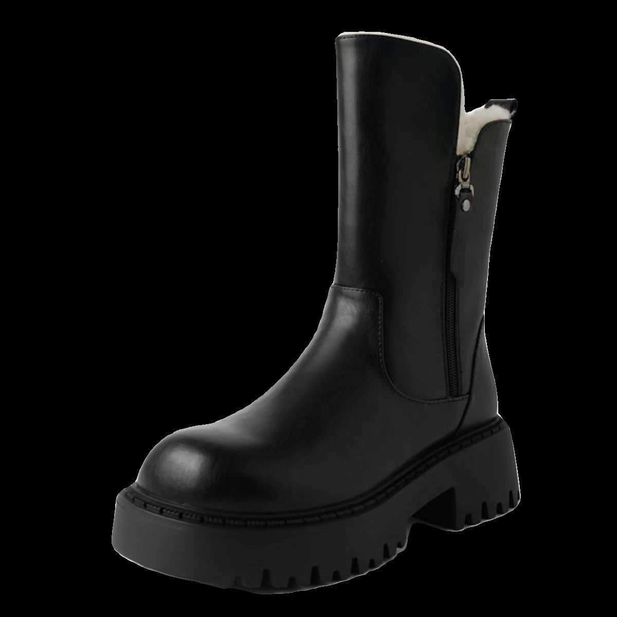 New lamb wool soled snow women winter s high heels cotton shoes winter wool thick fur warm anti slip short boots designer snow boots