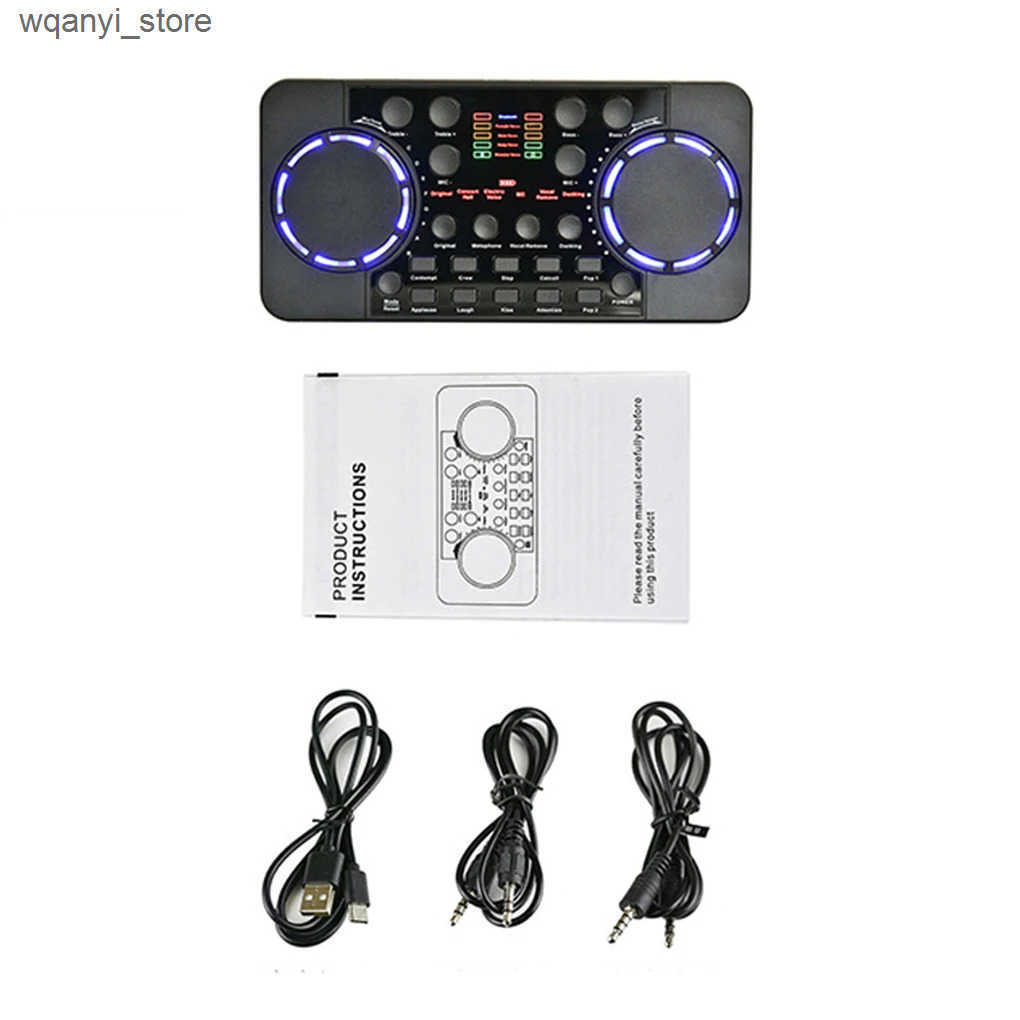 Sound Cards Sound card live streaming V300 Pro Bluetooth compatible audio mixer Music studio recording accessories Noise mixer L240910