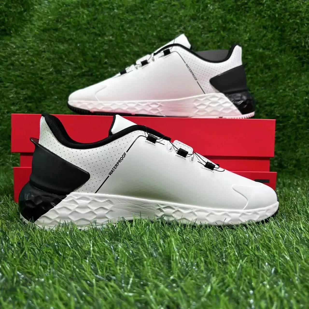 GDRIVE Golf Shoes Mens Trendy Offcourt hot Training Button Rotation Lightweight Waterproof Comfortable 241118