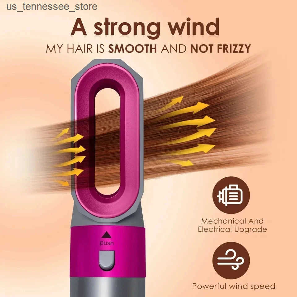 Hair Curlers Straighteners 5 in 1 Low Noise Hair Styler Professional Hair Curling Straightening Hair Drying Hot Air Brushes 1000W J241118