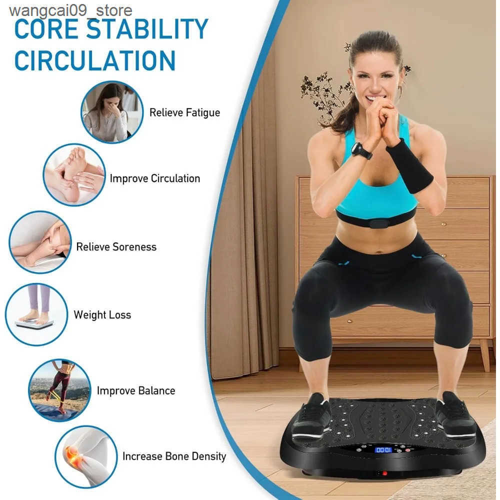 Electric massagers Vibration Plate Exercise Machine with Remote ControlVibration PlatformWhole Body Workout MachineFitness MachineFoots Massage J24111
