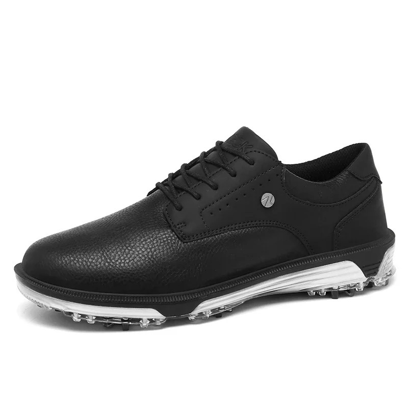 Black Golf Sneakers Men Golfer Sport Shoes Professional Non Slip Golfing Outdoor Comfortable Walking Waterproof 241118