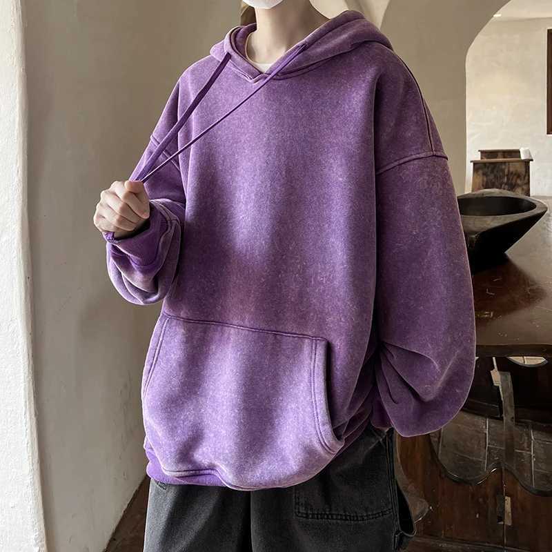 High Quality Mens Hoodie Plover Autumn Mens Sportswear Mens Solid Color Street Clothing Basic Hoodie M Harajuku Clothing T241118