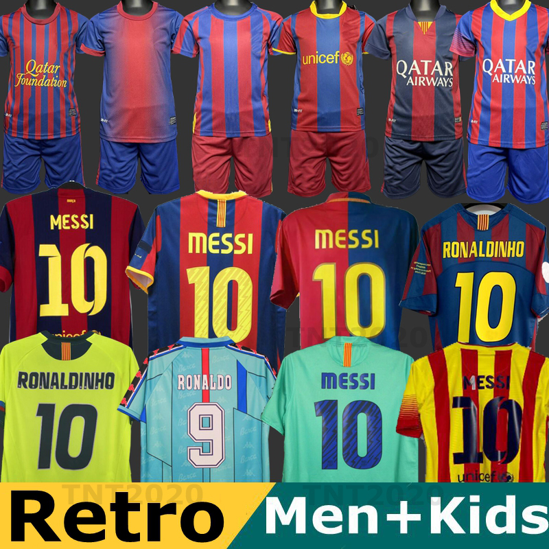 MESSIS Retro Football Jerseys 2003 2004 2005 2006 2007 2008 2009 2010 2011 2012 vintage football shirt T RONALDINHO A.INIESTA 04 05 06 07 08 09 10 XAVI PUYOL PIQUE