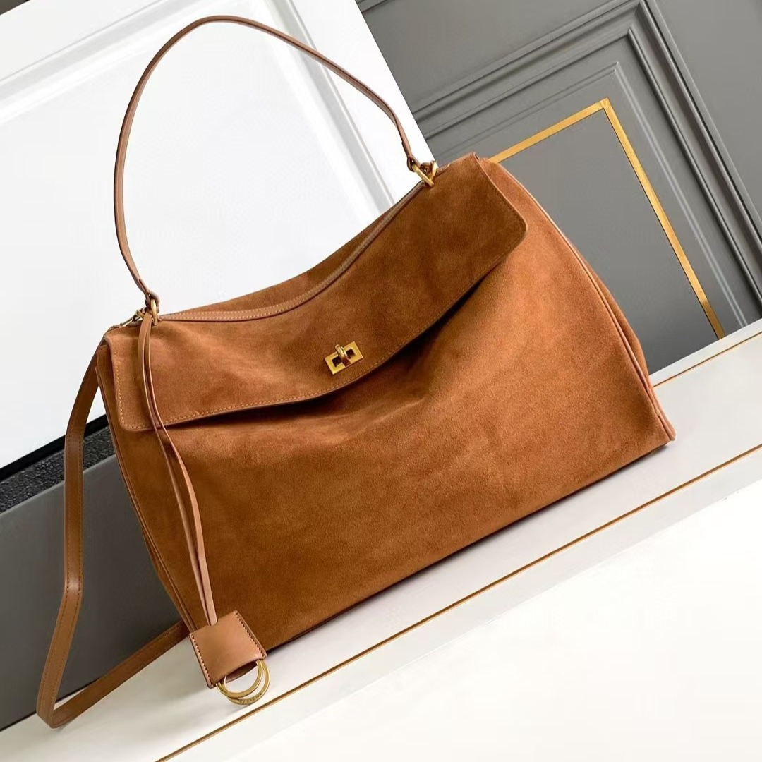 Top Handle Bags Real Rodeo Suede Leather Totes Designer Handbag Women Large Capacity Satchel Shoulder Crossbody Bag Luxury Fashion Winter New Woman Underarm Bag