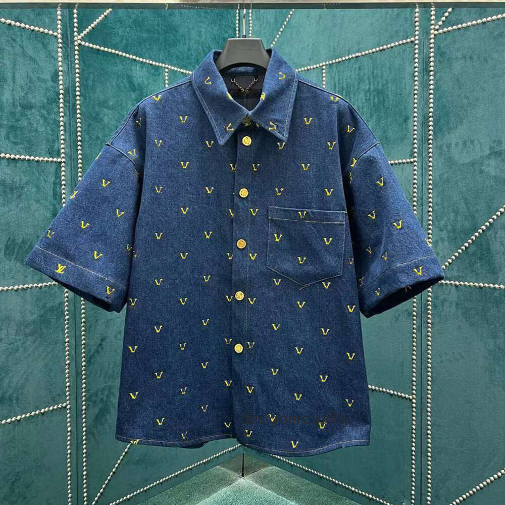 10A Men's Tracksuits Denim Short Sleeve T Button Polo Shirt Cardigan Coat Designer Shirt Casual Jogging Beach Shorts Two Piece Set 816c