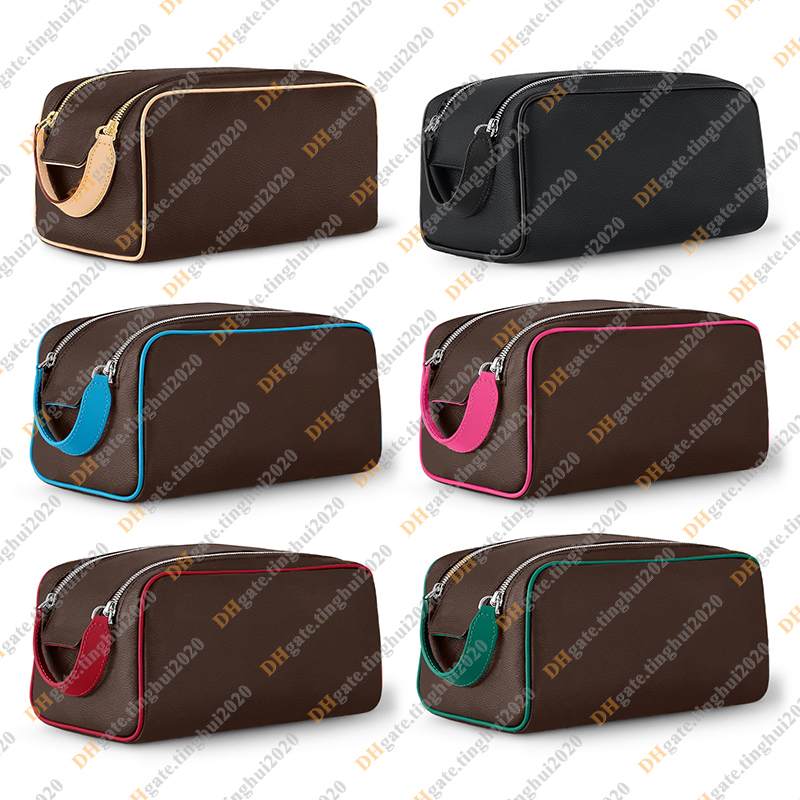 Unisexe Fashion décontracté Designer Luxury Dopp Kit de toilette Pouche de toilettes Cosmetic Sac d'embrayage sac à main Top Mirror Quality M4449