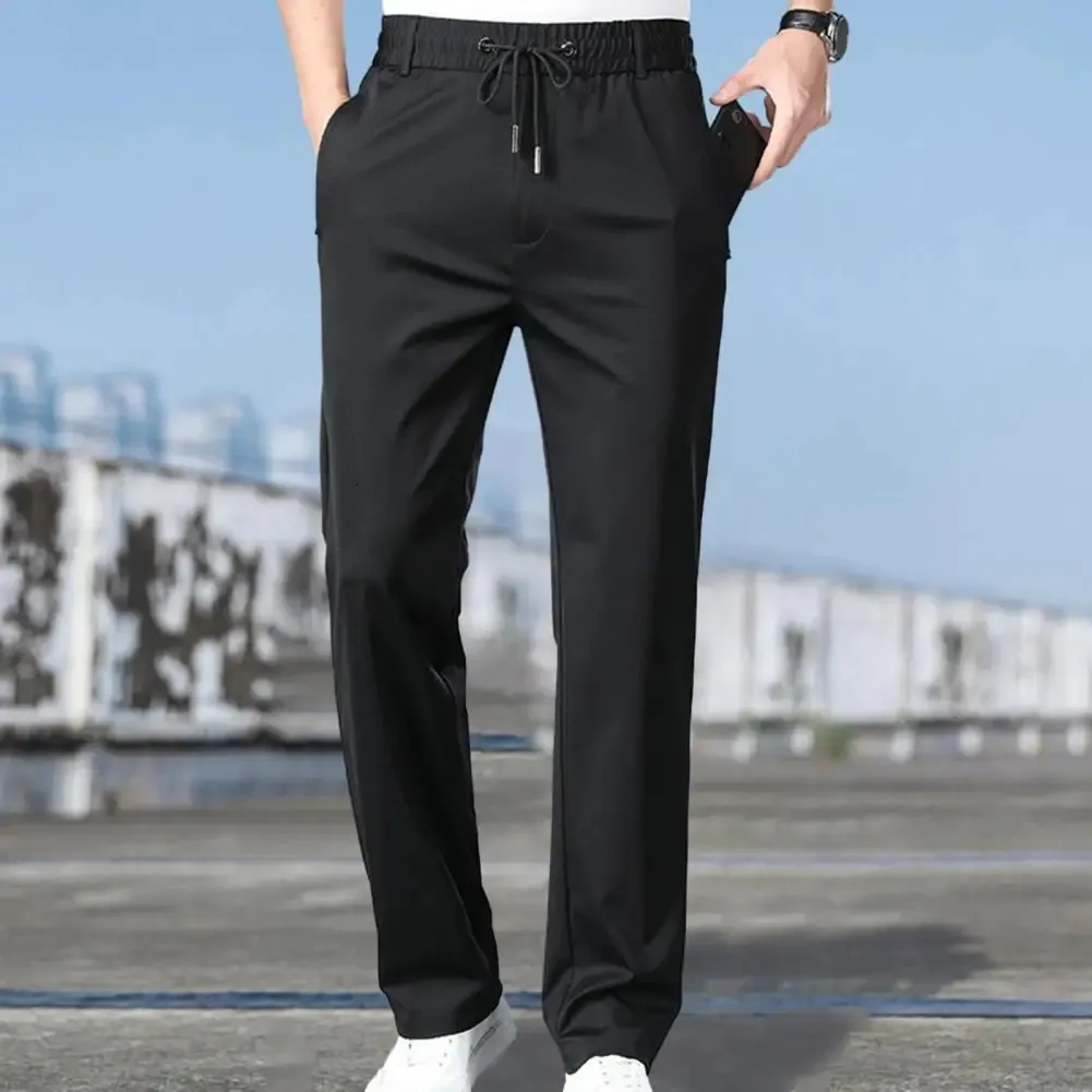 Men Golf Pants Straight High Elastic Summer Casual Pants Outdoor Sports Pants Golf Clothing Men's Golf Trousers