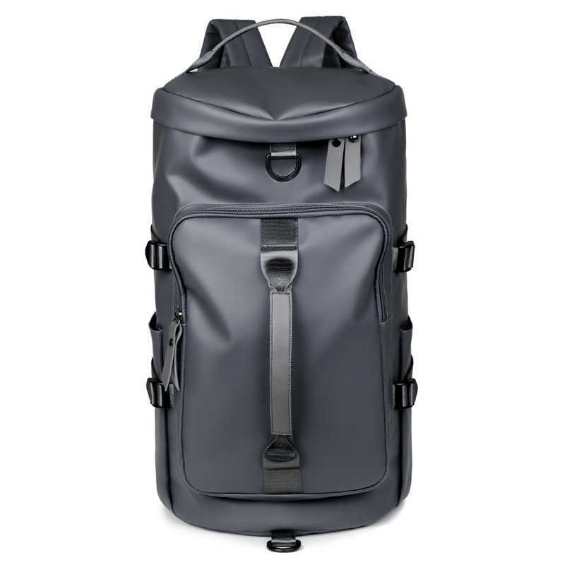 Fashionable membrane outdoor travel bag, hand-held large capacity dry wet separation fitness bag, lightweight and simple double back luggage bag