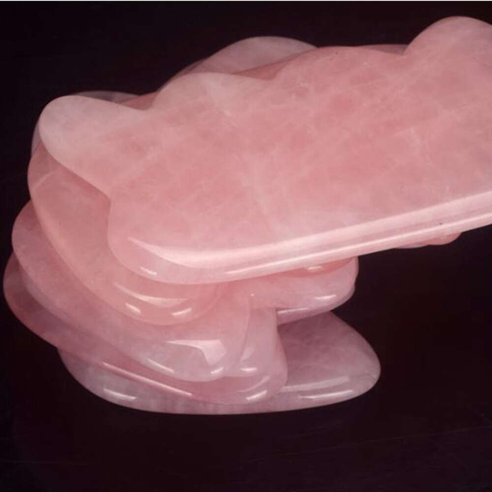 Rose Gua Sha Board Handmade Massager Quartz Scraping Massage For Face Neck SPA Acupuncture Therapy Scraper Board Fish Shape Masaje De Raspado De Cuarz