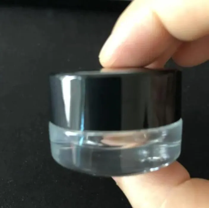 3ML transparent tempered glass container dab wax oil concentrate hardened glass jar for wax/cosmetic storage LL