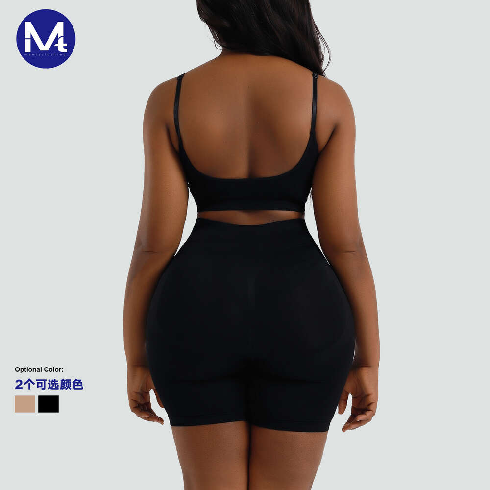 Underwear for Women with Large Chest and Small Appearance, No Steel Ring Suspender, Sports Set, Bra Waist Tightening Pants, Buttocks Lifting PantsF418