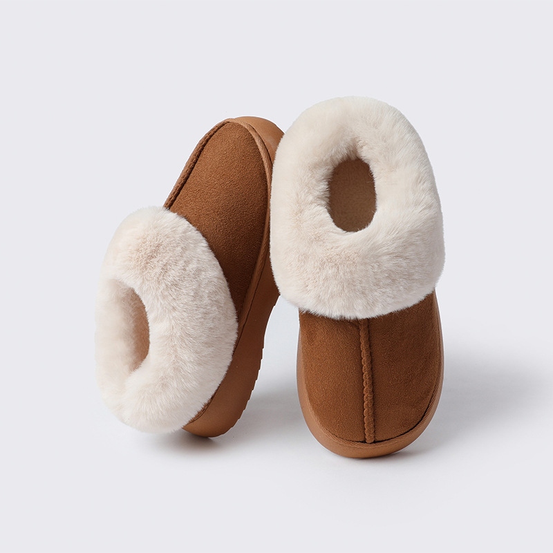 New Men's and Women's Autumn/Winter Minimalist Warm Plush Thick Slippers Free Shipping.