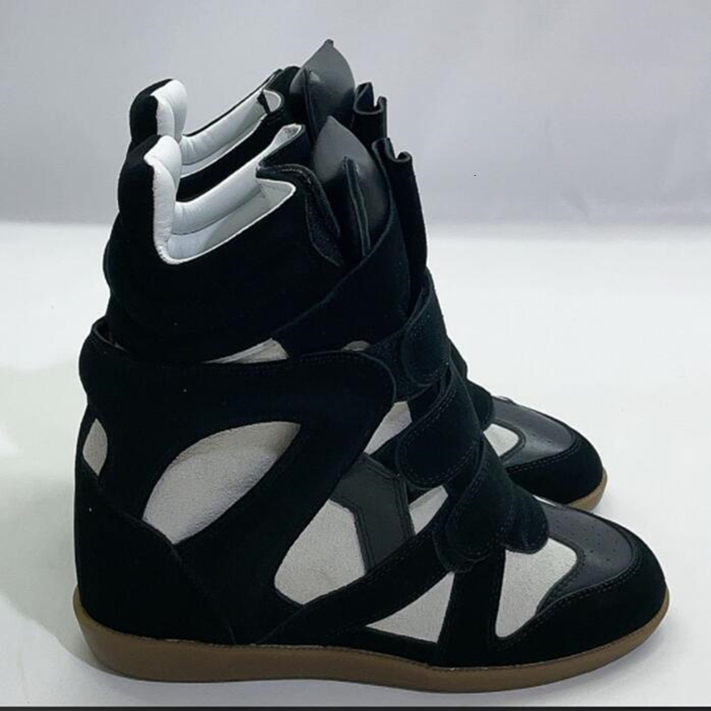 Suede Leather hot Ankle Boots with Hidden Wedge: Women's Casual High-Top Sneakers, Mixed Colors, 2024
