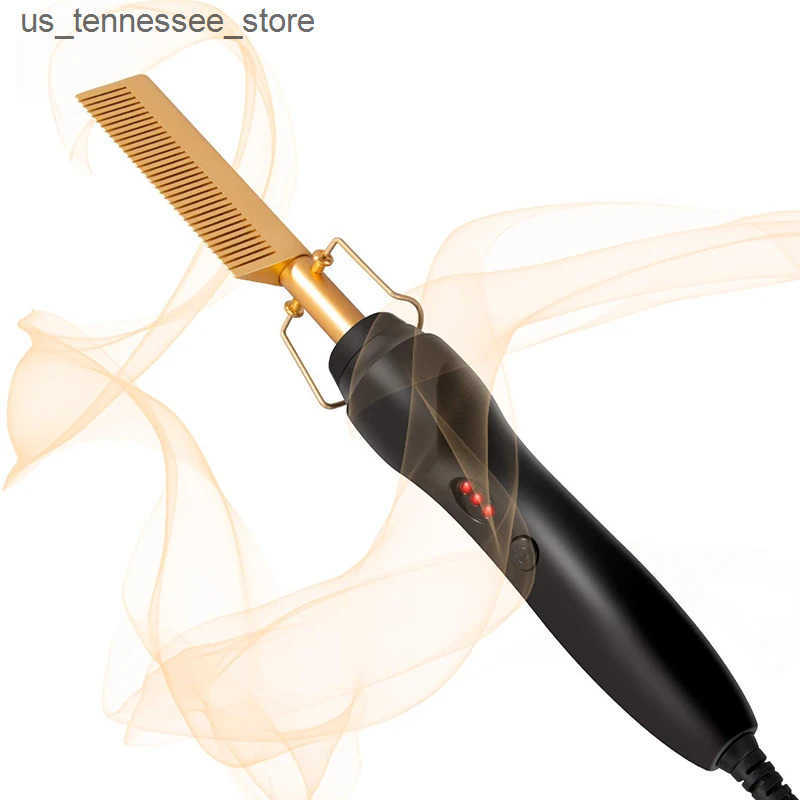 Hair Curlers Straighteners Professional Electric Ceramic Ionic Hair Straighten Straightener Brush Hot Comb Pressing Electric Hot Comb Hair Straightene