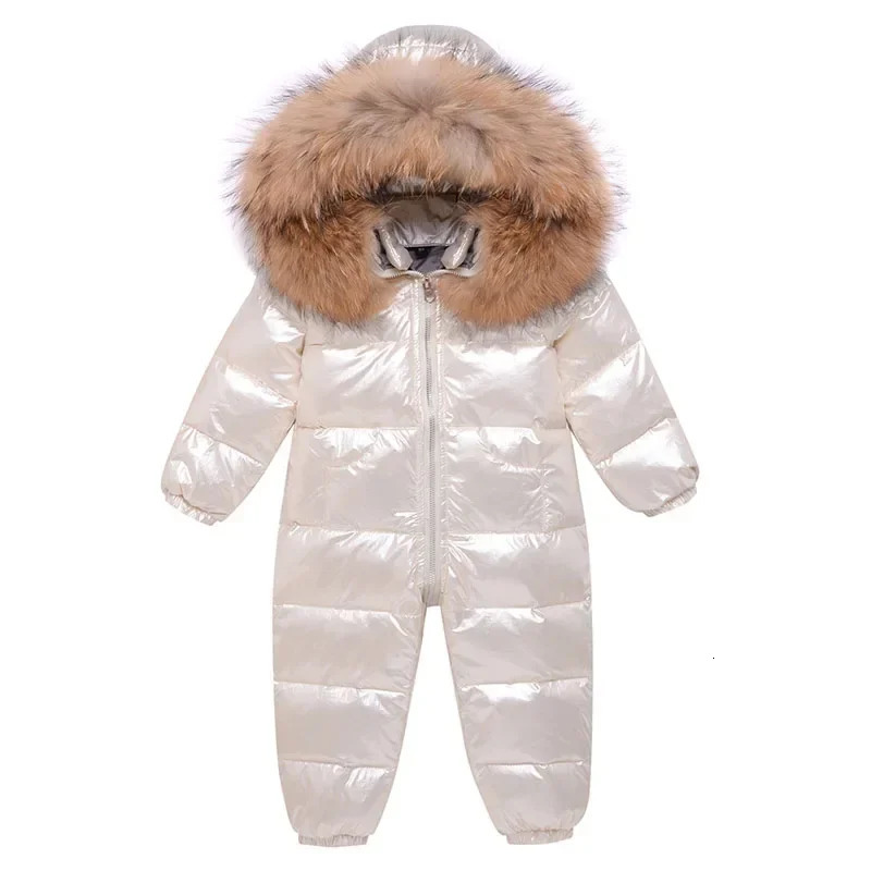Winter Jumpsuit Overalls for Girls Children Thick Ski Suit Boys Duck Down Jacket Toddler Baby Snowsuits Outerwear Warm Coat 03Y 241118