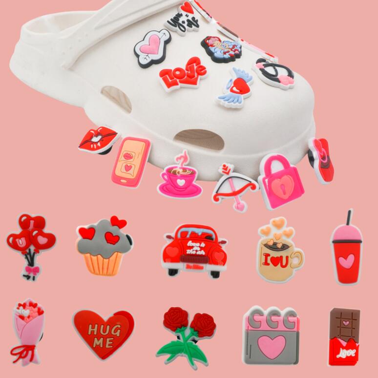 Shoe Parts Accessories Valentine's Day Shoe Parts Accessories Buckle Decor Cute Clog Charms For Sandle Decoration Charm Shoes Drop Delivery