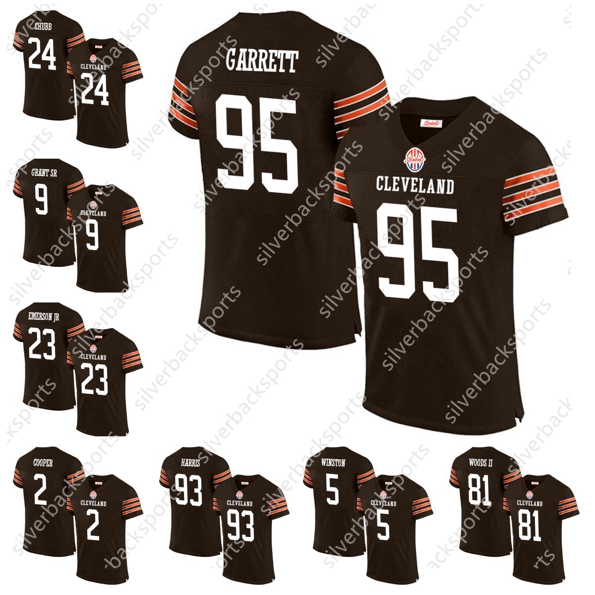 2024 Custom 95 Myles Grrett 24 Nick Chub David Njku Deshaun Waton Amari Coper Dustin Hopkns Joel Biio Clevland Brows Football Jerseys Mens/Youths This