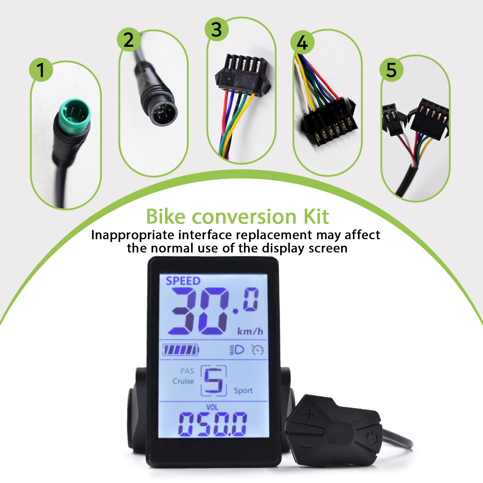 Display E-bike & E-Scooter M6H Bike Compact Cycling Computer Portable Electronic Bike Computer for E-Bike & Scooter Performance Analysis