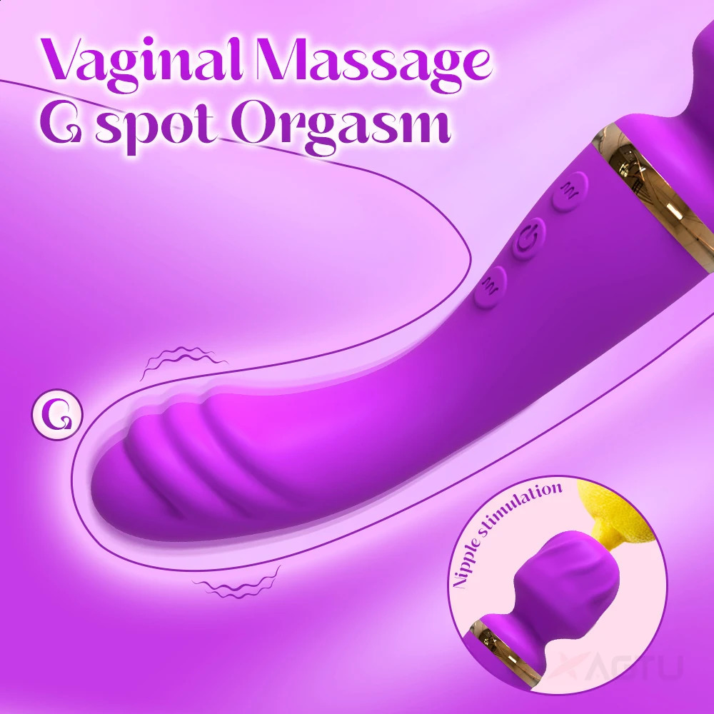 2 Motors Vibrator for Women Clitoris Stimulator G Spot Dildo AV Magic Wand USB Rechargeable Adult Goods Female Sex Toys 250410