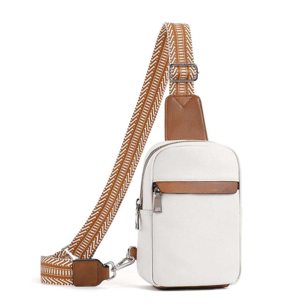 Hot selling unisex shoulder crossbody simple and high-end motorcycle PU texture chest bag, Guangzhou