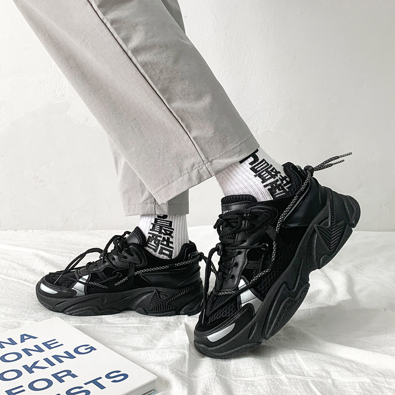 Men's thick soled dad Korean version trendy elevated sports and tourism men's shoes