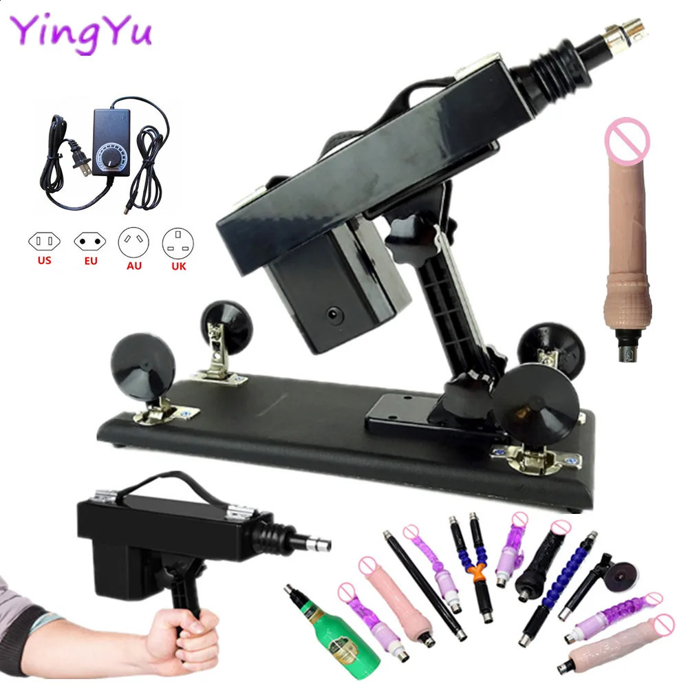 Automatic Sex Machine for Women Men Vibrator Sets with Dildo Plugs Metal Nozzles Penis Butt Plug Male Masturbator Toys Adult 241118