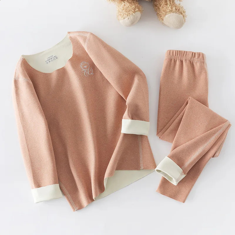Autumn Baby Underwear Childrens Clothing Set Seamless Pajamas Boys and Girls Pajama Set Winter Youth Clothing 241118
