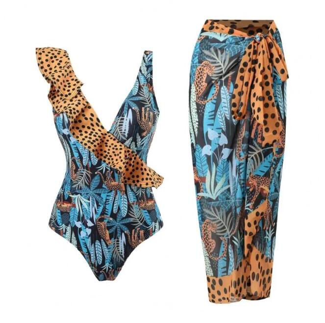 Women's Swimwear Vintage Women One Piece Swimsuit Designer Bathing Suit Beach Dress Cover Up Luxury Surf Wear Summer Beachwear #Lcc