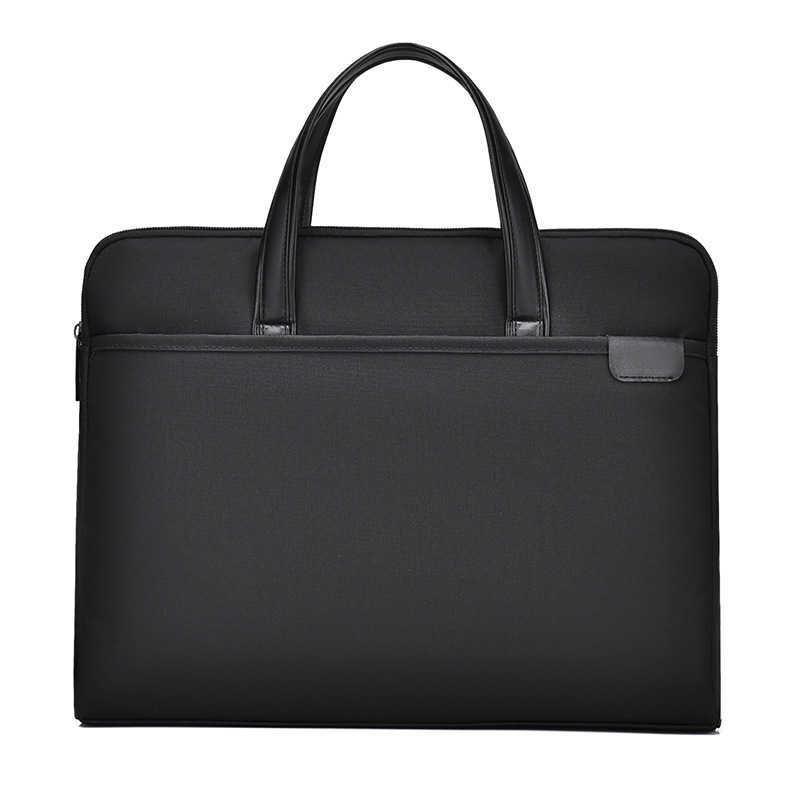 New portable file bag, simple business commuting briefcase, lightweight and printable laptop bag
