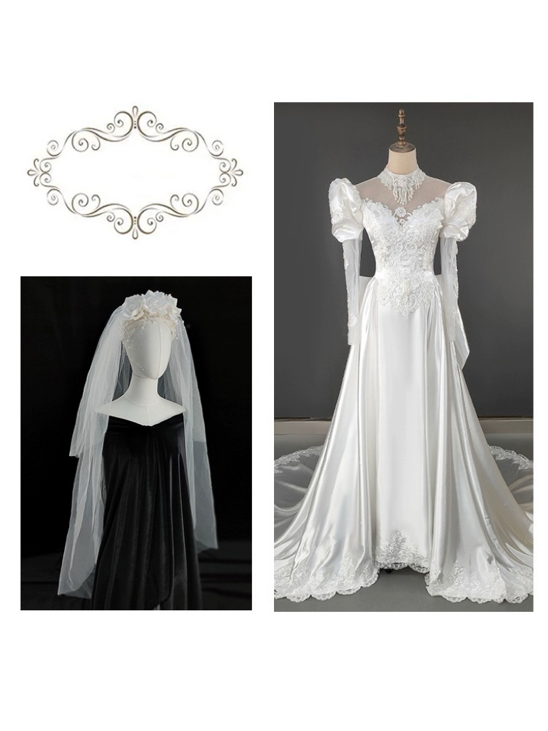 2024 Elegant Satin Church Wedding Dress Vintage Pearls Beaded Ruched A Line Wedding Bride Gowns Arabic Dubai Sweep Train lace Plus Size Wedding Dress 