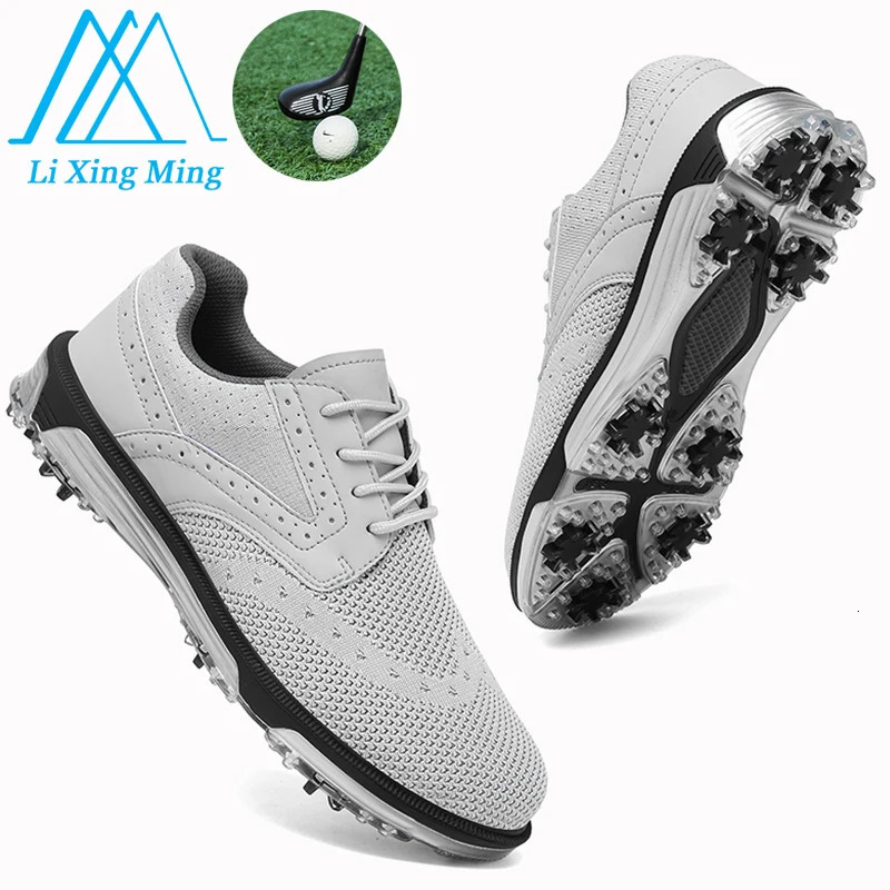 Golf Shoes Men Mesh Breathable Comfortable Sneakers Outdoor Walking Anti Slip Athletic Golfer Train Footwear Size 4047# 241118