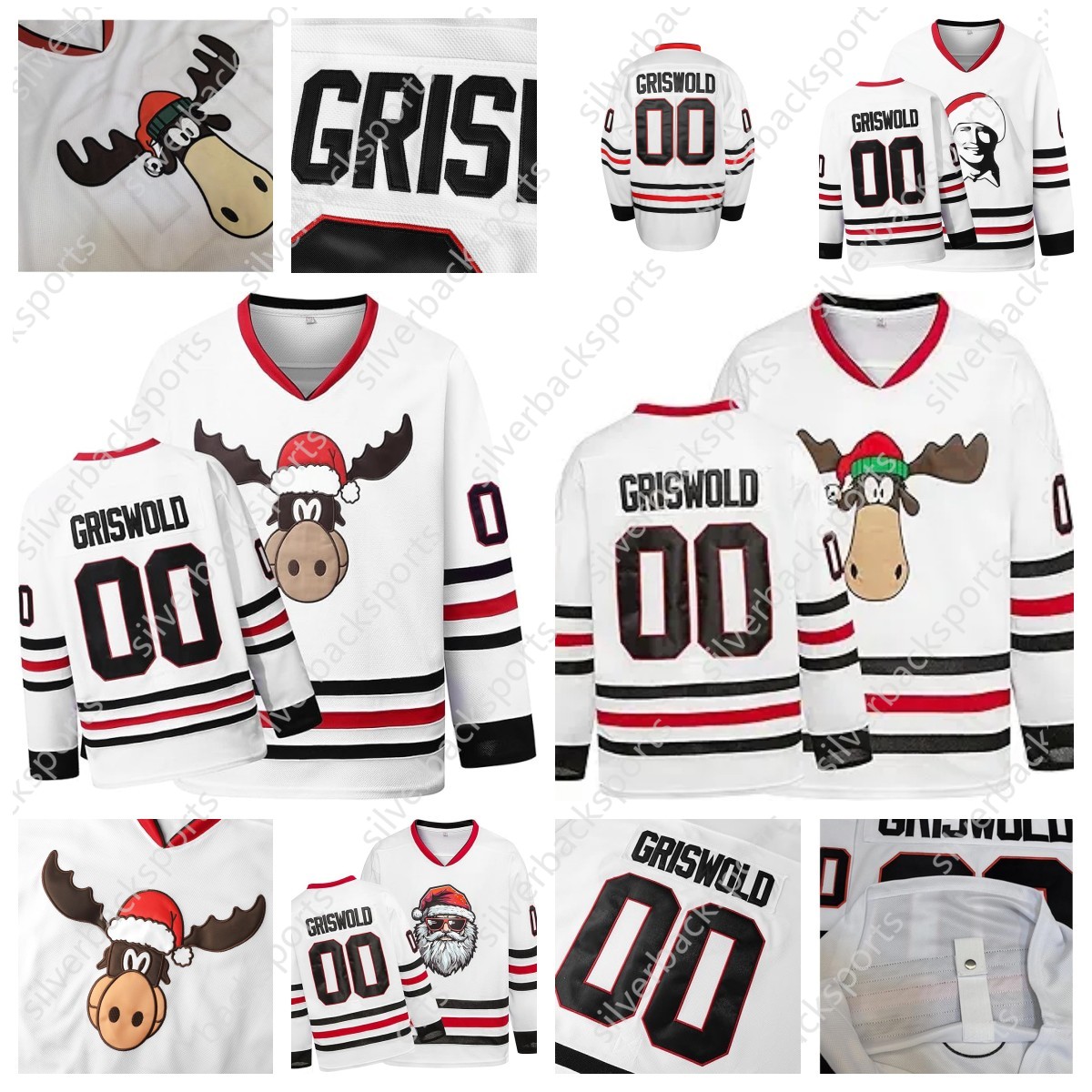 Personalized Clark 00 GRISWOLD Xtmas Vacation Hockey Jerseys for Men/ Women / Youth - custom with Any Name Number