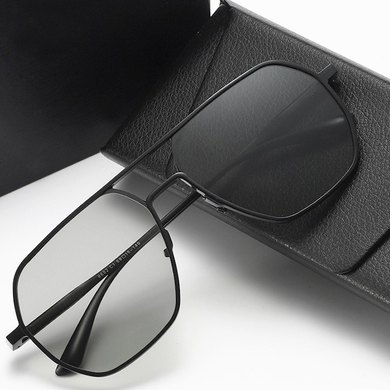 Polarized Square Sunglasses Steampunk Men Luxury Fashion Shades UV400 Women Classic Sun Glasses Vintage Driving Fishing Sports Photochromic Punk S57 I