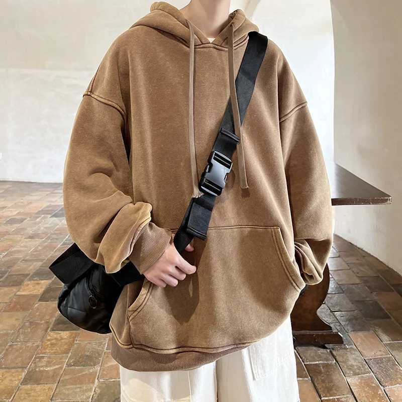 High Quality Mens Hoodie Plover Autumn Mens Sportswear Mens Solid Color Street Clothing Basic Hoodie M Harajuku Clothing T241118