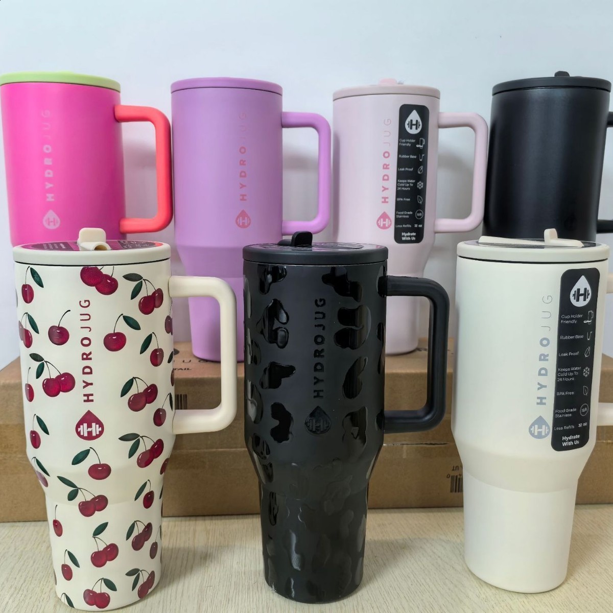 32oz car cup stainless steel Traveler American style insulated ice cream cup portable straw handle cup water cup 241025