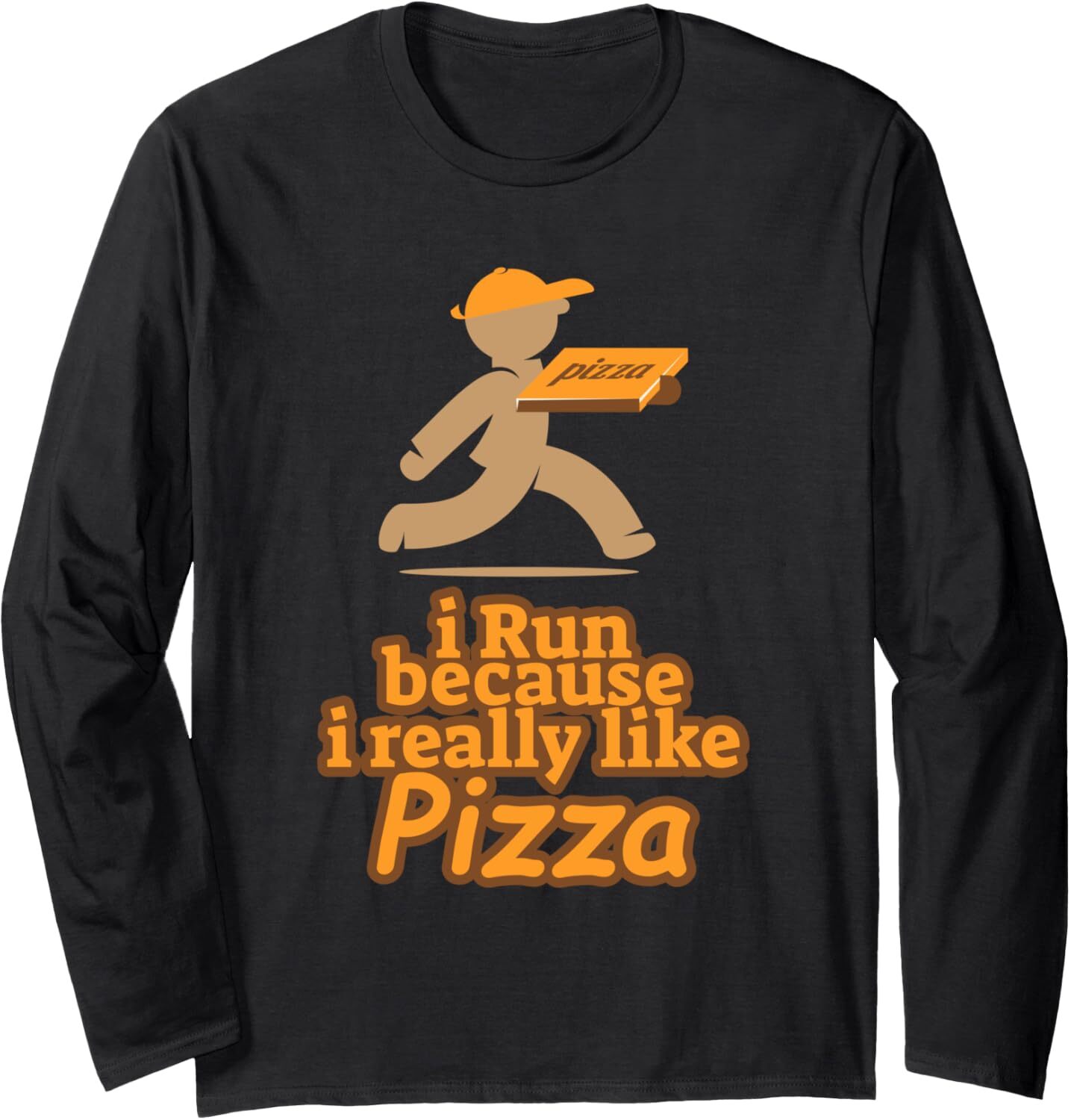 Long Sleeve Shirts for Men sweatshirt I Run Because I Like Pizza Funny Race Runner Gift Long Sleeve Tee Streetwear Casual tops clothes